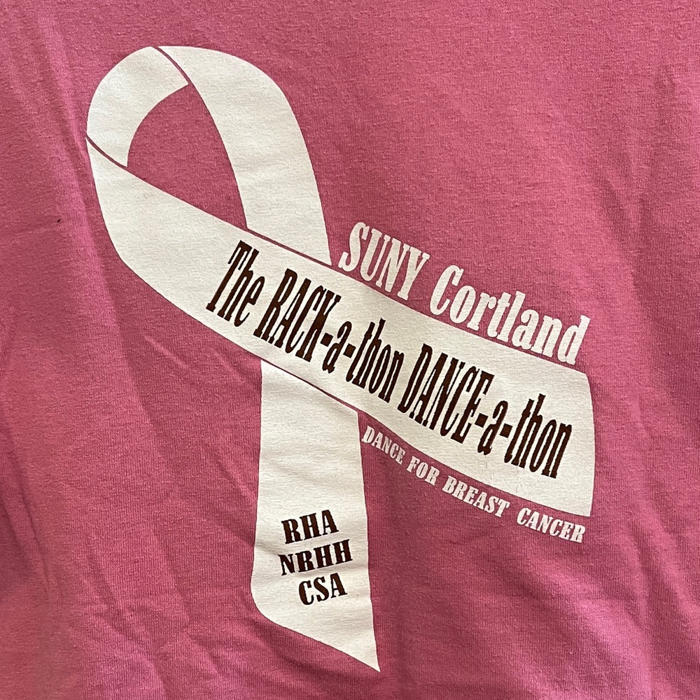 Gildan Pink Tee w Brown Antler Design Breast Cancer Awareness Fundraiser Shirt - Picture 5 of 5